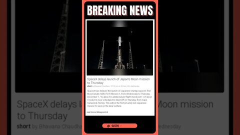 Breaking News | Watch LIVE: SpaceX Launches Japan's First Mission to the Moon! | #shorts #news
