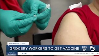 Grocery workers to get vaccinated in tier 1B