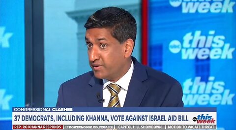 Rep Ro Khanna: No Unconditional Weapons For Israel