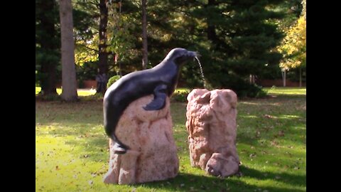 Sculpting a Sea Lion Fountain