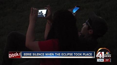 Eerie silence when eclipse took place