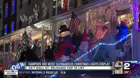 Hampden ranked #3 on most outrageous Christmas light displays list