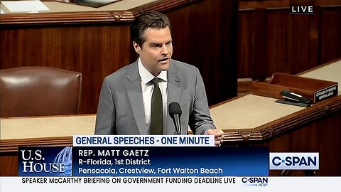 Gaetz Standing Against McCarthy's Continuing Resolution