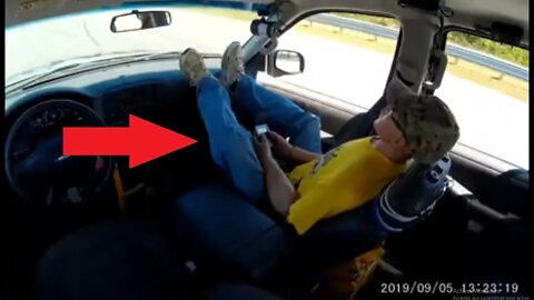 This is why you should never put your legs on the car dashboard