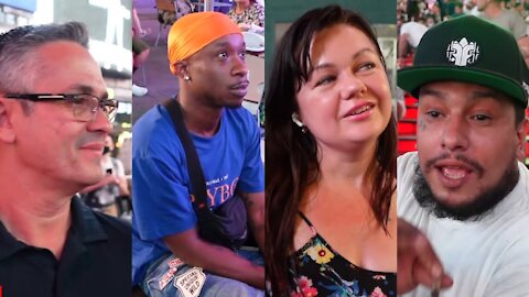 UNCUT AF 4 Levels Of Trump Support In Times Square (New York City, NY)