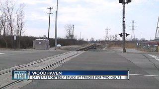 Man says he waited for more than 2 hours at train crossing in Woodhaven