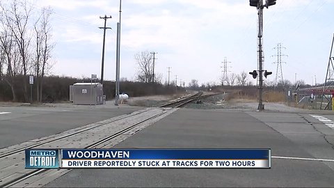 Man says he waited for more than 2 hours at train crossing in Woodhaven