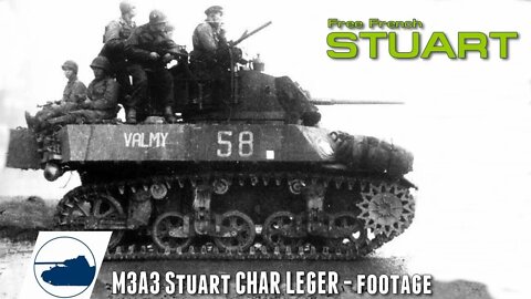 WW2 Stuart M3A3 Free French Forces Char Leger footage.
