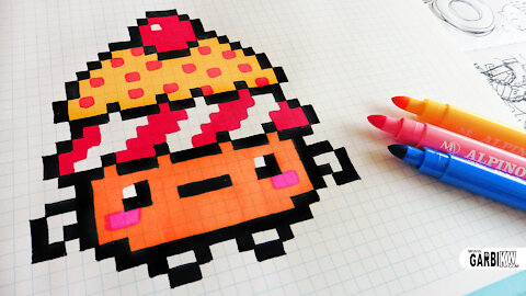 how to Draw Kawaii Cupcake - Hello Pixel Art by Garbi KW