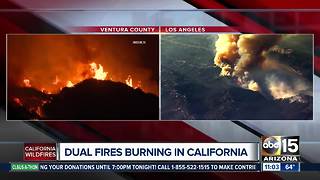 Several major fires burning in California