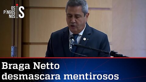 Braga Netto rebate imprensa e exalta importância do voto auditável