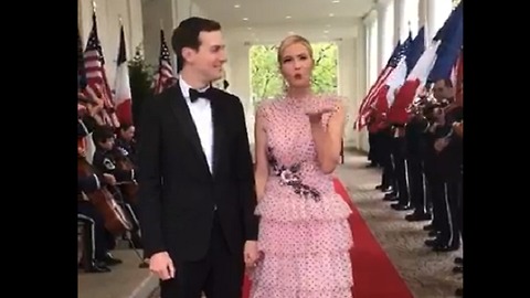 Ivanka Trump and Jared Kushner arriving at State Dinner for French President Emmanuel Macron