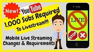 💥1,000 Subscribers Required To Livestream on YouTube💥