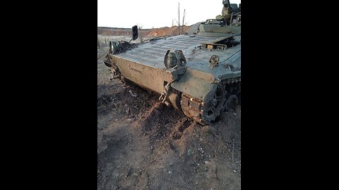 German Marder 1A3 infantry fighting vehicle captured by Russians in the battles near Avdeevka