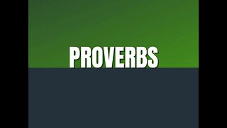 Proverbs 24:1-34 | "Wisdom For Living"