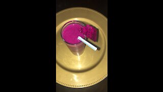 Vegan smoothie dragonfruit with coconut water