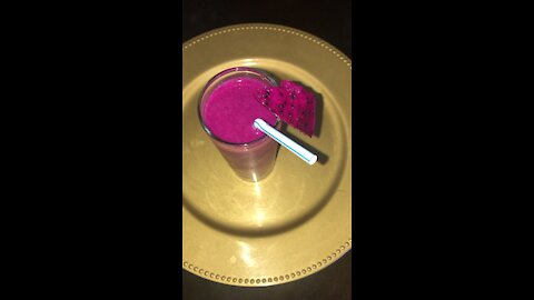 Vegan smoothie dragonfruit with coconut water