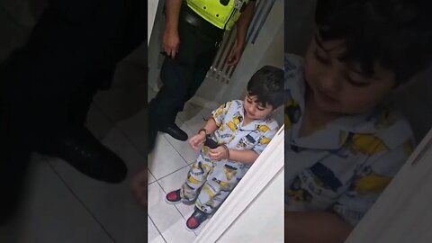 Cute baby gets a visit by the police #viral #trending #shorts #police