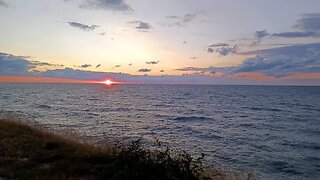 Lake Erie Sunset With High Winds & Crashing Waves ~ September 18, 2023