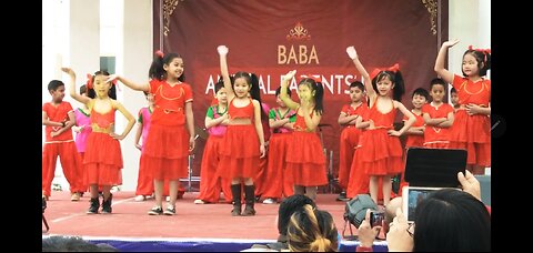 beautiful children dance in school