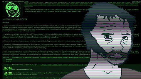 the Unabomber Manifesto as a 4chan greentext