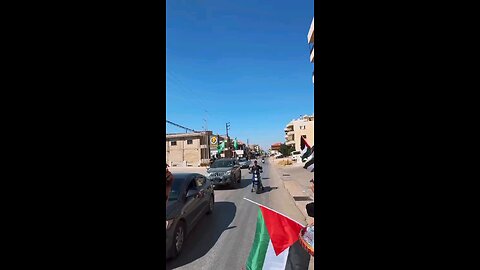 زفة القيادي الشهيد في حماس ايمن غطمة في لبنان