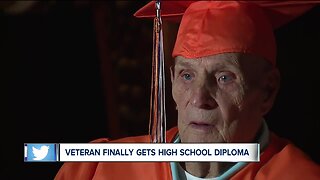 87-year-old man receives high school diploma in Akron