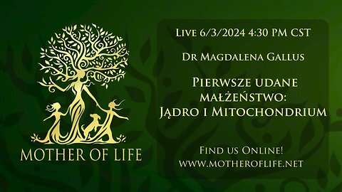 Live 6.3.24| Dr Magdalena Gallus | Pierwsze udane małżeństwo na Ziemi, CZYLI JĄDRO I MITOCHONDRIUM