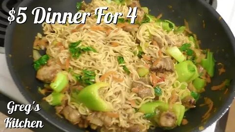 $5 Chicken Kebab Ramen Hack Dinner For 4