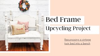 Repurpose Vintage Bed Into A Bench