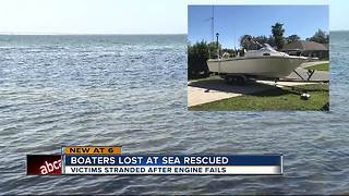 Boaters rescued after being stranded at sea