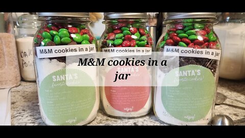 M&M cookies in a jar Handmade Gifts $10 or Less Collab @A Godly Home Gifts from the heart