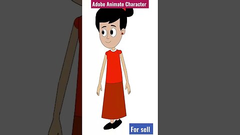 girl 2d Character #Adobe #Animate fully rigid character for sell #ytshorts #2danimation