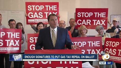 Republican advocates get enough signatures to put gas tax repeal on ballot