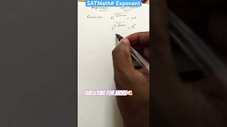 SAT Math Exponent problem 🪡👌#mathtrick #youtubeshorts