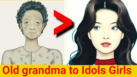 Old grandma to Idols girls transformation, shocking Animation