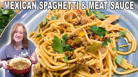 Mexican SPAGHETTI & MEAT SAUCE, Taco Seasoned One Pot Spaghetti
