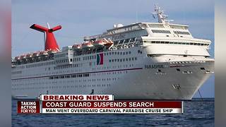 Coast Guard suspends search for man who went overboard off Tampa cruise ship