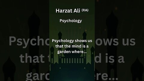 Hazrat Ali (RA) Saying About Psychology #islam #spiritualknowledge #psychology