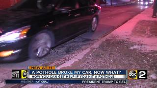 A pothole broke my car, now what?