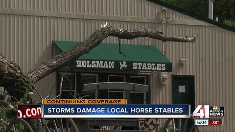 Kansas City horse stable damaged in Friday's storm