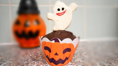 How to make Halloween Ghost Chocolate Muffin | Granny's Kitchen Recipes