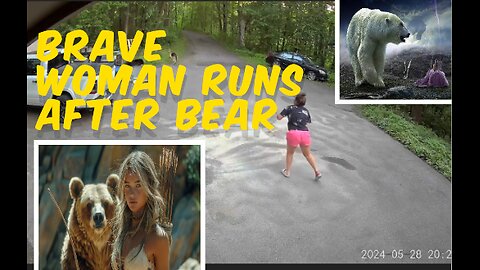 Brave Woman Runs After Bear 🐻🐨