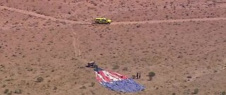 Hot air balloon crashes in desert