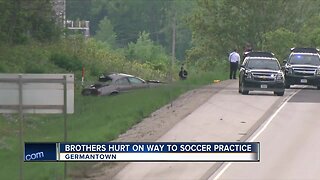 Five Kewaskum brothers injured in crash on the way to soccer practice