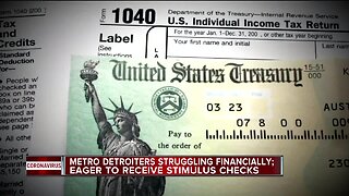 Metro Detroit struggling financially, eager to receive stimulus checks