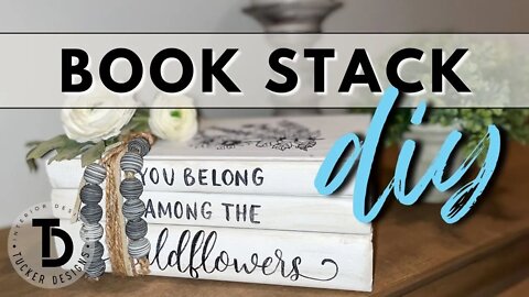 DIY Painted Book Stack