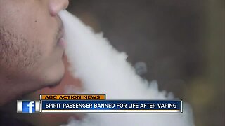 Spirit Airlines passenger banned for life after vaping on flight