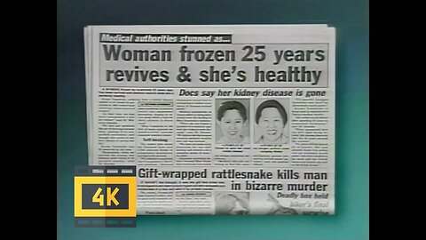 "Japanese Woman Frozen for 25 Years Revives" (4k) Funny Vintage News Story [80's] (Lost Media)