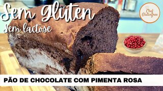 Pão de Chocolate com Pimenta Rosa - Sem Glúten e Sem Lactose